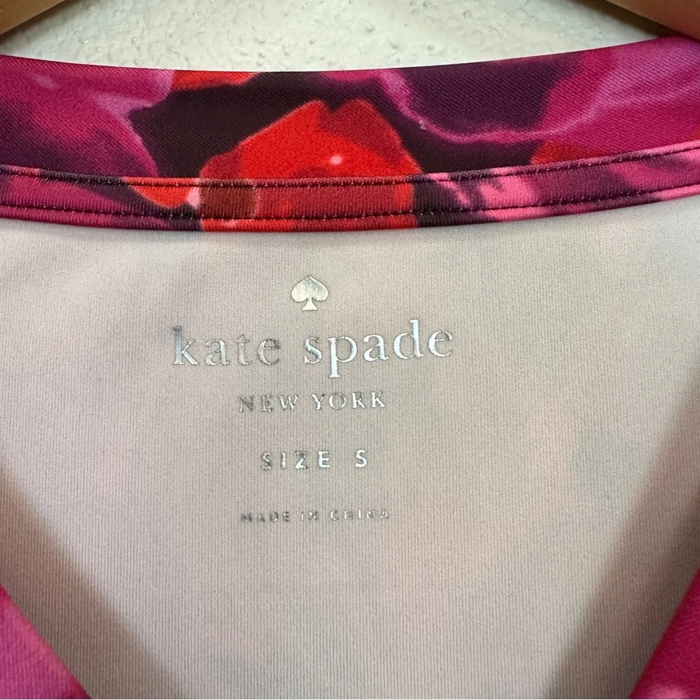 Kate Spade Electric Rose Pullover Top Peplum Athleisure Women’s Sz‎ Small - Picture 4 of 5